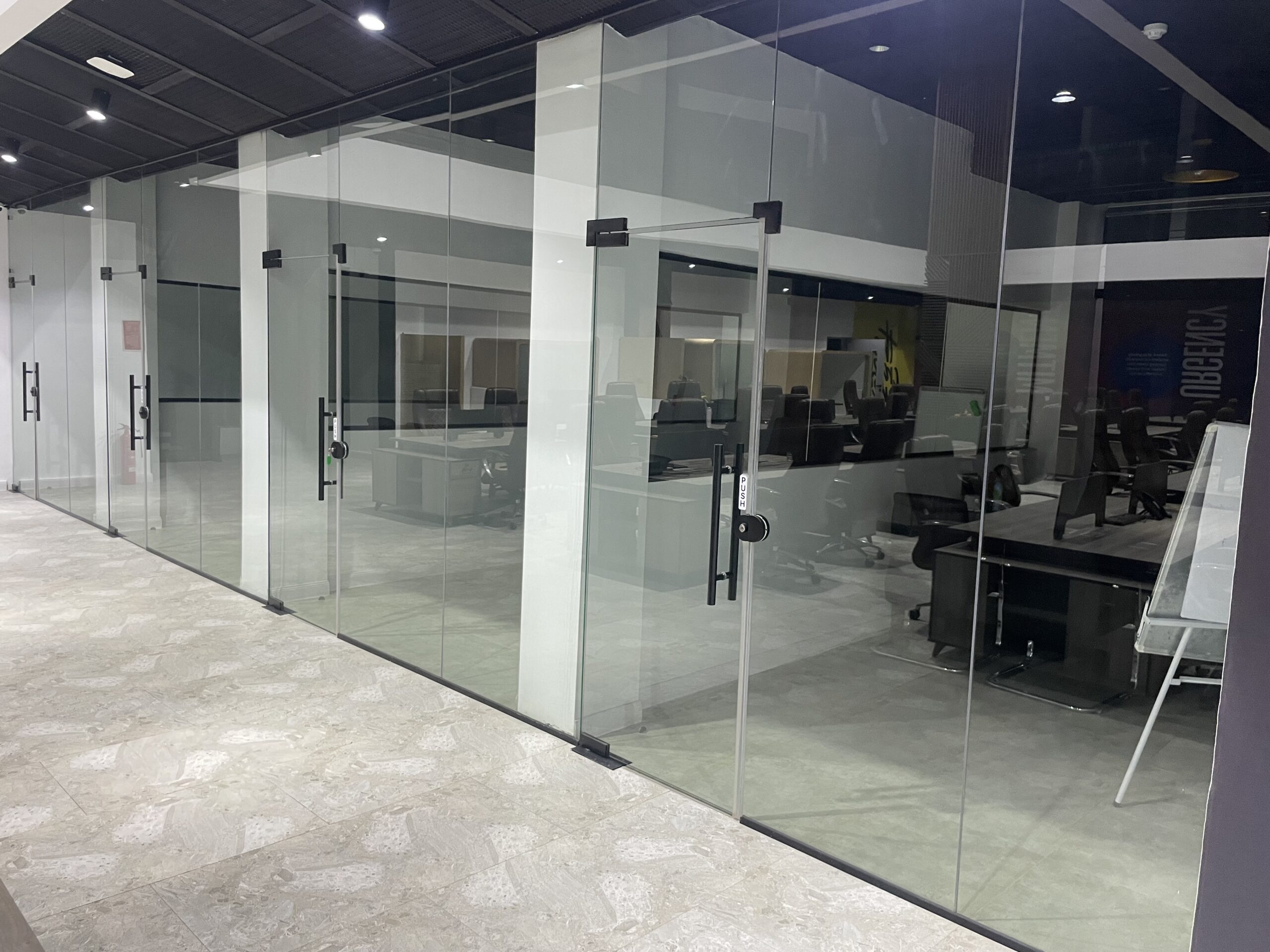 glass fit-out office